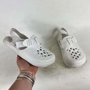 Chaco Chillos Clogs Women's 7 White Polyester Slingback Casual Comfort Shoes